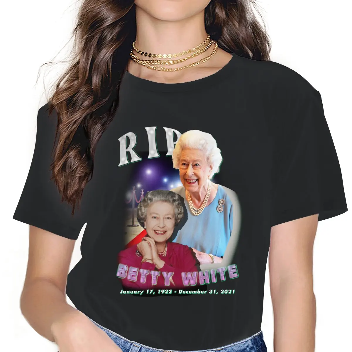 Queen Elizabeth II British Female Shirts Rip Queen Elizabeth II Loose Vintage Women Top Harajuku Casual Feminine Blusas
Queen Elizabeth II British Female Shirts Rip Queen Elizabeth II Loose Vintage Women Top Harajuku Casual Feminine Blusas