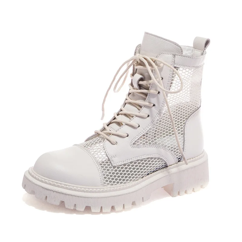 Martin shoes Mesh boots women's shoes 2022 summer new breathable thin hollow short boots British style thick bottom 
Martin shoes Mesh boots women's shoes 2022 summer new breathable thin hollow short boots British style thick bottom