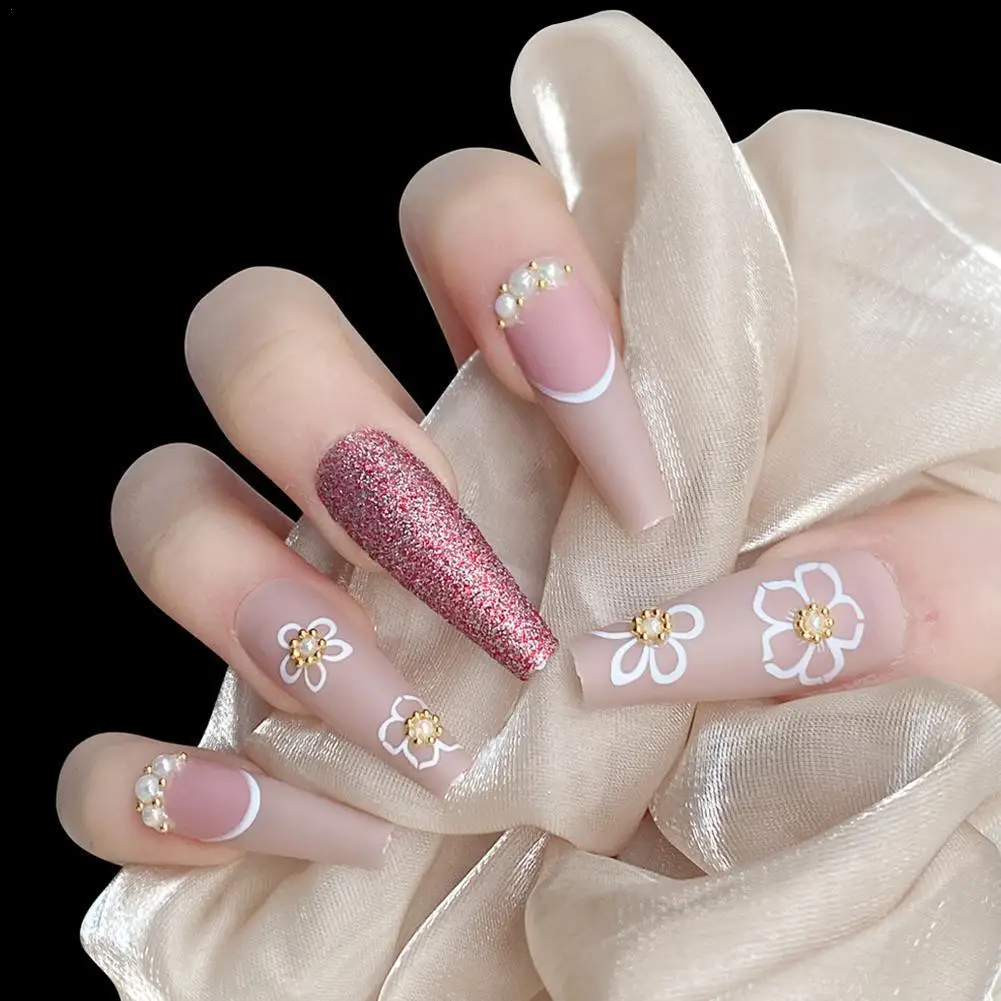 Ballet Coffin Fake Nails Nail Art Wearable Press On False Nails Tips Detachable With Glue And Sticker 24pcs As Gift
Ballet Coffin Fake Nails Nail Art Wearable Press On False Nails Tips Detachable With Glue And Sticker 24pcs As Gift