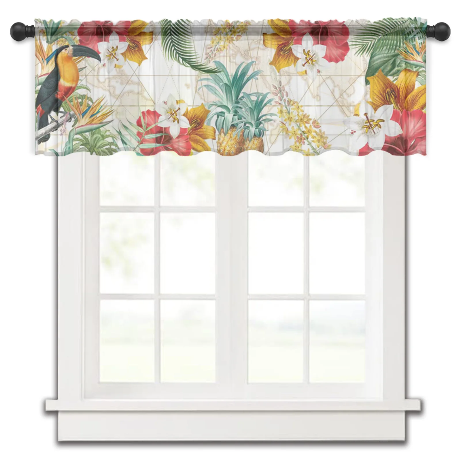 Plant Animal Flower Map Tropical Kitchen Small Curtain Tulle Sheer Short Curtain Bedroom Living Room Home Decor Voile Drapes
Plant Animal Flower Map Tropical Kitchen Small Curtain Tulle Sheer Short Curtain Bedroom Living Room Home Decor Voile Drapes