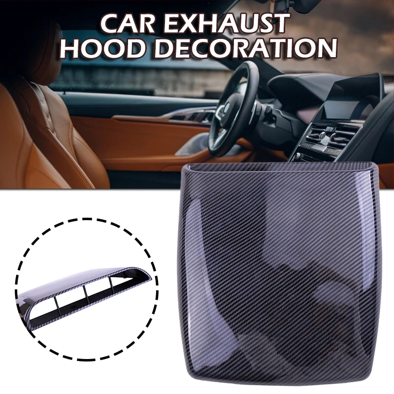 

1pc Universal Carbon Fibre Car Decorative Air Flow Intake Hood Automobile Scoop Vent Bonnet Auto Modification Accessories