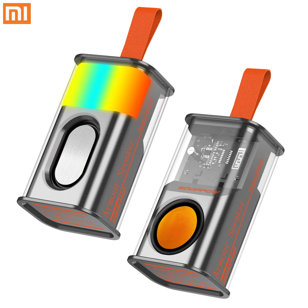 XIAOMI Wireless bluetooth Speaker Colorful LED RGB Light Subwoofer Portable Outdoor Computer Gaming Transparent Armor Speaker
XIAOMI Wireless bluetooth Speaker Colorful LED RGB Light Subwoofer Portable Outdoor Computer Gaming Transparent Armor Speaker