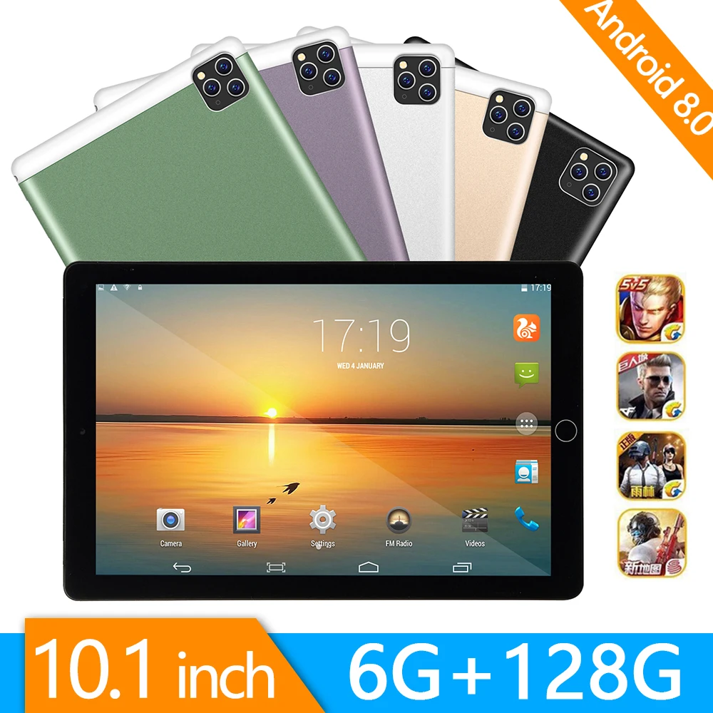 

10.1'' Android7.0 Phone Call 3G Tablet PC P20 MTK6735 ARM Cortex A7 Google Player Quad Core 6G RAM 128GB ROM 1280*800IPS Netbook
