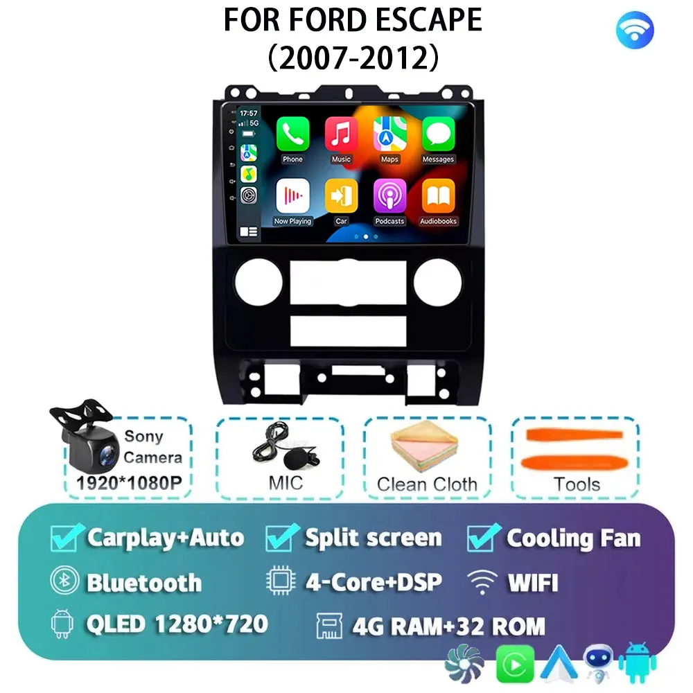 Android 15 Auto для Ford Escape 2007 2008 2009 2010-2012 Автомобильный радиоприемник Мультимедийный плеер Автоматическая навигация GPS Стерео WIFI No 2 din
Android 15 Auto для Ford Escape 2007 2008 2009 2010-2012 Автомобильный радиоприемник Мультимедийный плеер Автоматическая навигация GPS Стерео WIFI No 2 din