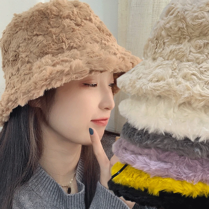 Fashion Women Fluffy Fur Bucket Hat Winter Warm Soft Plush Fisherman Panama Cap Femme Vintage Warm Bowl Hats Fluff Caps
Fashion Women Fluffy Fur Bucket Hat Winter Warm Soft Plush Fisherman Panama Cap Femme Vintage Warm Bowl Hats Fluff Caps