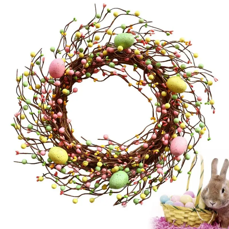 Easter Colorful Egg Wreath Rattan Ring Rattan Pendant Door Wall Hanging Pendants Colorful Eggs Happy Easter Party Decoration
Easter Colorful Egg Wreath Rattan Ring Rattan Pendant Door Wall Hanging Pendants Colorful Eggs Happy Easter Party Decoration