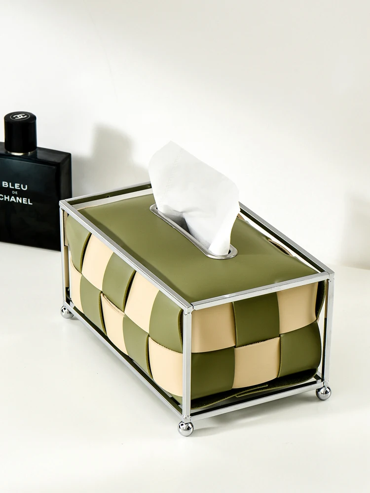 Luxury Iron Chess Tissue Box Rectangular Removable Napkin Storage Woven Leather Tissue Box Living Room Countertop Decoration New 
Luxury Iron Chess Tissue Box Rectangular Removable Napkin Storage Woven Leather Tissue Box Living Room Countertop Decoration New