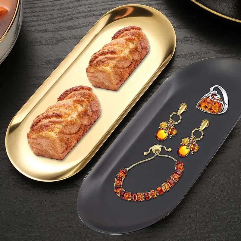 Stainless Steel Decorative Tray Clutter Serving Platter Multifunctional Drying Plate Fried Chicken Jewelry Cosmetic display tray
Stainless Steel Decorative Tray Clutter Serving Platter Multifunctional Drying Plate Fried Chicken Jewelry Cosmetic display tray