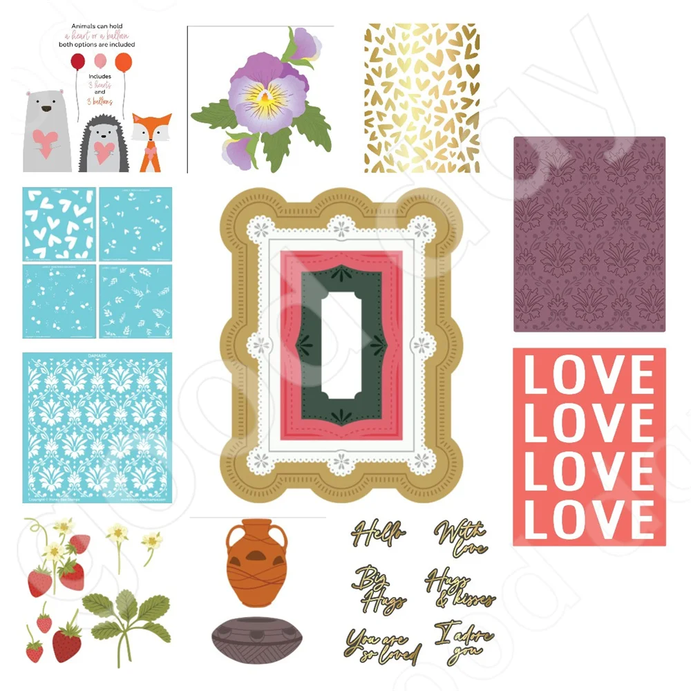 Hearts in Bloom Flowers Cutting Dies Hot Foil Stencil Scrapbook Diary Decoration Embossing Template Diy Card Handmade 2023 New
Hearts in Bloom Flowers Cutting Dies Hot Foil Stencil Scrapbook Diary Decoration Embossing Template Diy Card Handmade 2023 New
