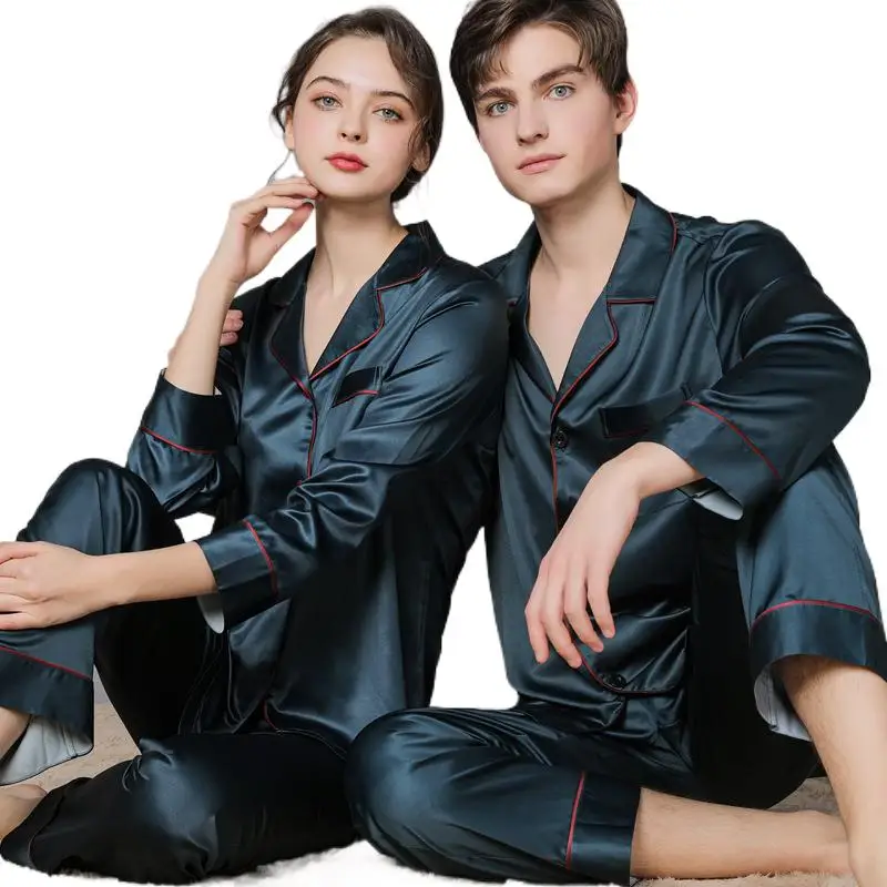100% Genuine Silk Pajamas For Women & Men Lovers Long Sleeves Trousers Thin Silk Summer & Autumn Ice Silk Suit Leisure Home Wear
100% Genuine Silk Pajamas For Women & Men Lovers Long Sleeves Trousers Thin Silk Summer & Autumn Ice Silk Suit Leisure Home Wear