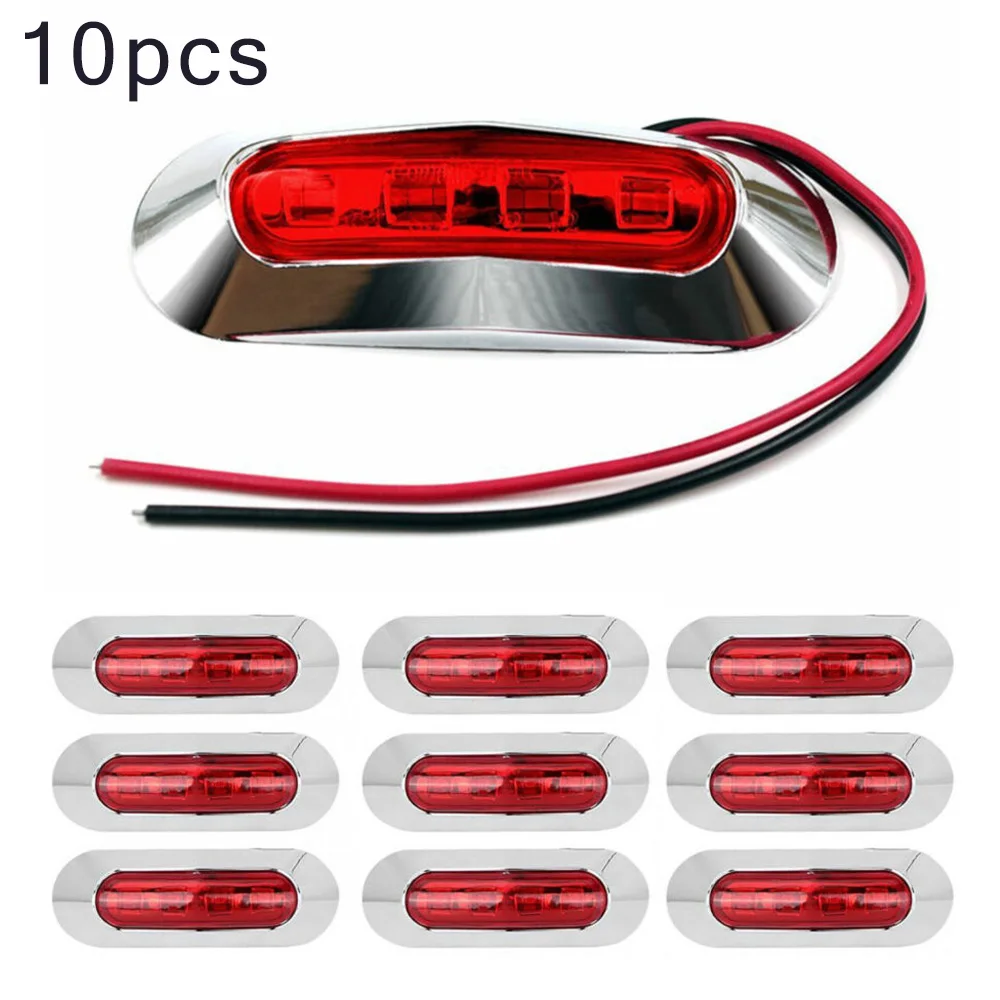 10pcs Side Marker Tail Light Amber 4 SMD 12/24V Waterproof Led Marker Lamp Ndicator Trailer Light Rear Side Lamp Truck Light
10pcs Side Marker Tail Light Amber 4 SMD 12/24V Waterproof Led Marker Lamp Ndicator Trailer Light Rear Side Lamp Truck Light