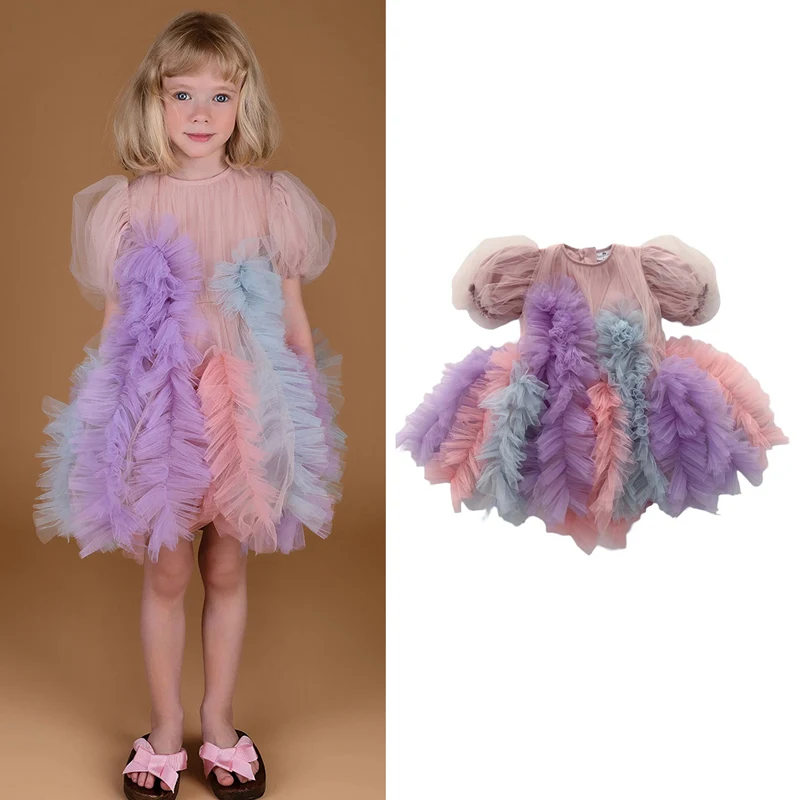 Princess Dress for Girls 2023 Summer New Short-sleeved Gauze Skirt Multicolor Stitching Dress for Summer Clothes
Princess Dress for Girls 2023 Summer New Short-sleeved Gauze Skirt Multicolor Stitching Dress for Summer Clothes