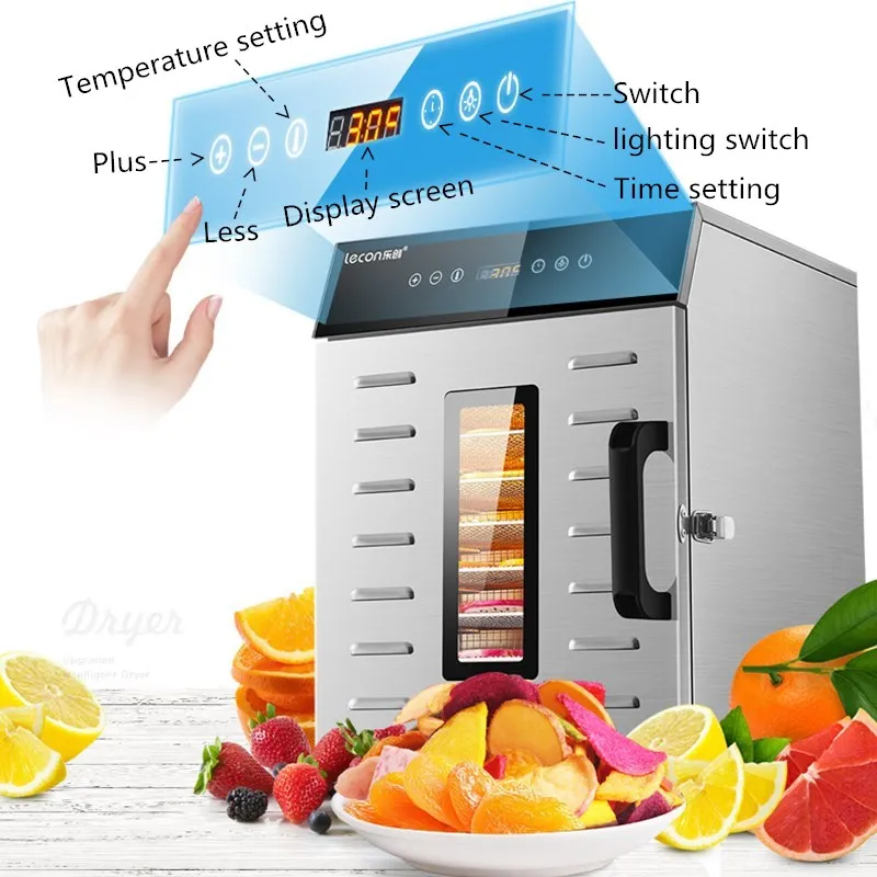 8-layer food dehydrator machine Food Dehydration Dryer Fruit Dryer Household Vegetables and Pet Snacks Stainless Steel
8-layer food dehydrator machine Food Dehydration Dryer Fruit Dryer Household Vegetables and Pet Snacks Stainless Steel