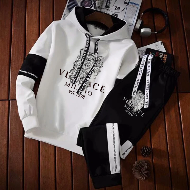 Men's Autumn Winter Casual Fashion Hooded Tracksuits Hoodie+Sweatpants 2 Piece Set Streetwear Jogging Pants Sweatshirts Clothes
Men's Autumn Winter Casual Fashion Hooded Tracksuits Hoodie+Sweatpants 2 Piece Set Streetwear Jogging Pants Sweatshirts Clothes