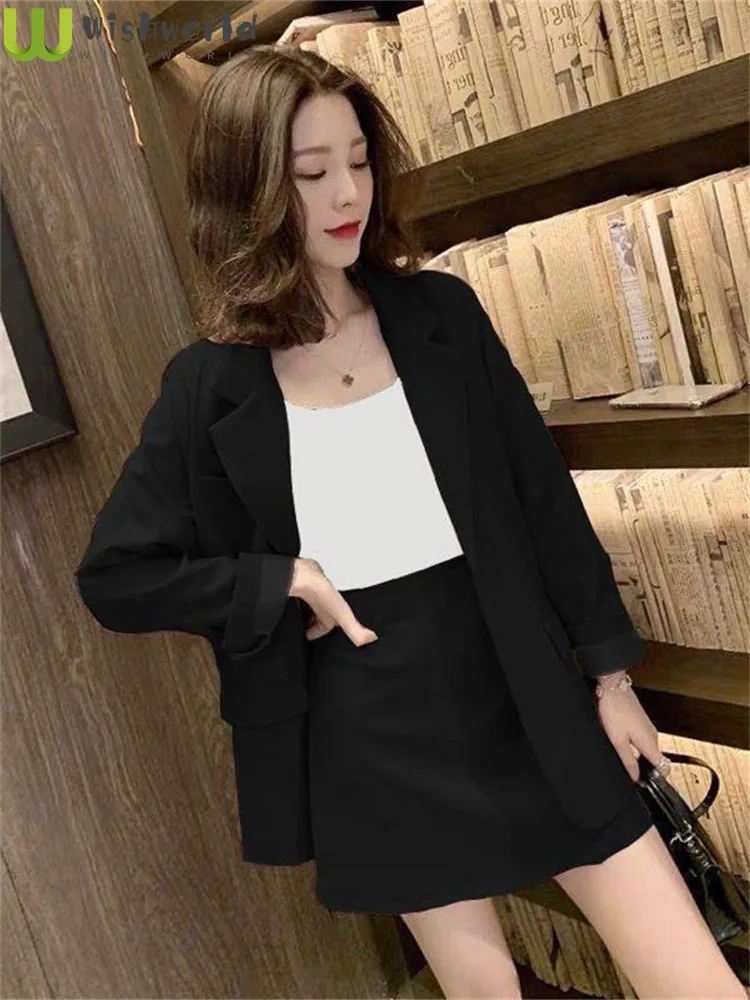 

The New Spring 2022 Small Sweet Atmosphere Quality Socialite Brim Han Edition Female Coat Two-piece Suit Dress Tide