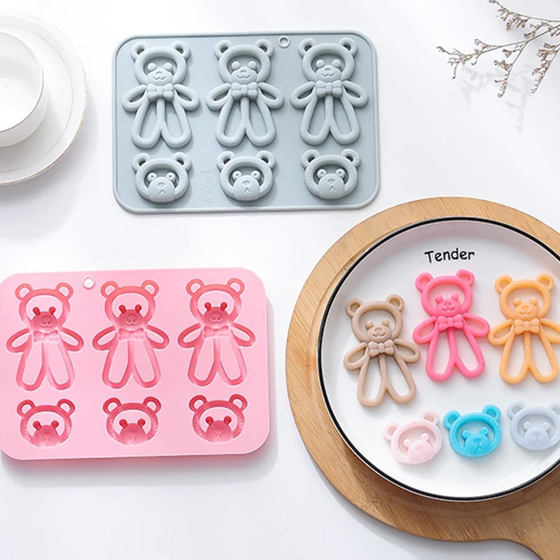 Creative 6-Hole Hollow Bear Chocolate Baking Tool Biscuit Cake Decoration Mold Baby Food Supplement Candy Food Grade Silicone
Creative 6-Hole Hollow Bear Chocolate Baking Tool Biscuit Cake Decoration Mold Baby Food Supplement Candy Food Grade Silicone