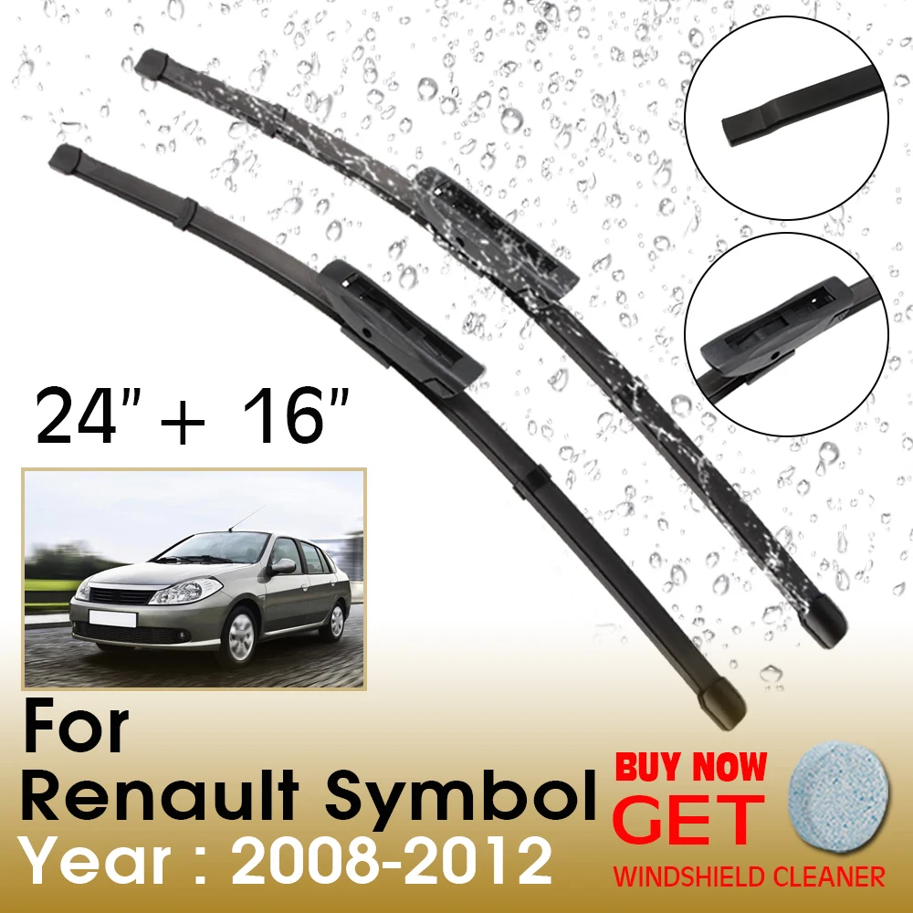Car Wiper Blade For Renault Symbol 24"+16" 2008-2012 Front Window Washer Windscreen Windshield Wipers Blades Accessories
Car Wiper Blade For Renault Symbol 24"+16" 2008-2012 Front Window Washer Windscreen Windshield Wipers Blades Accessories