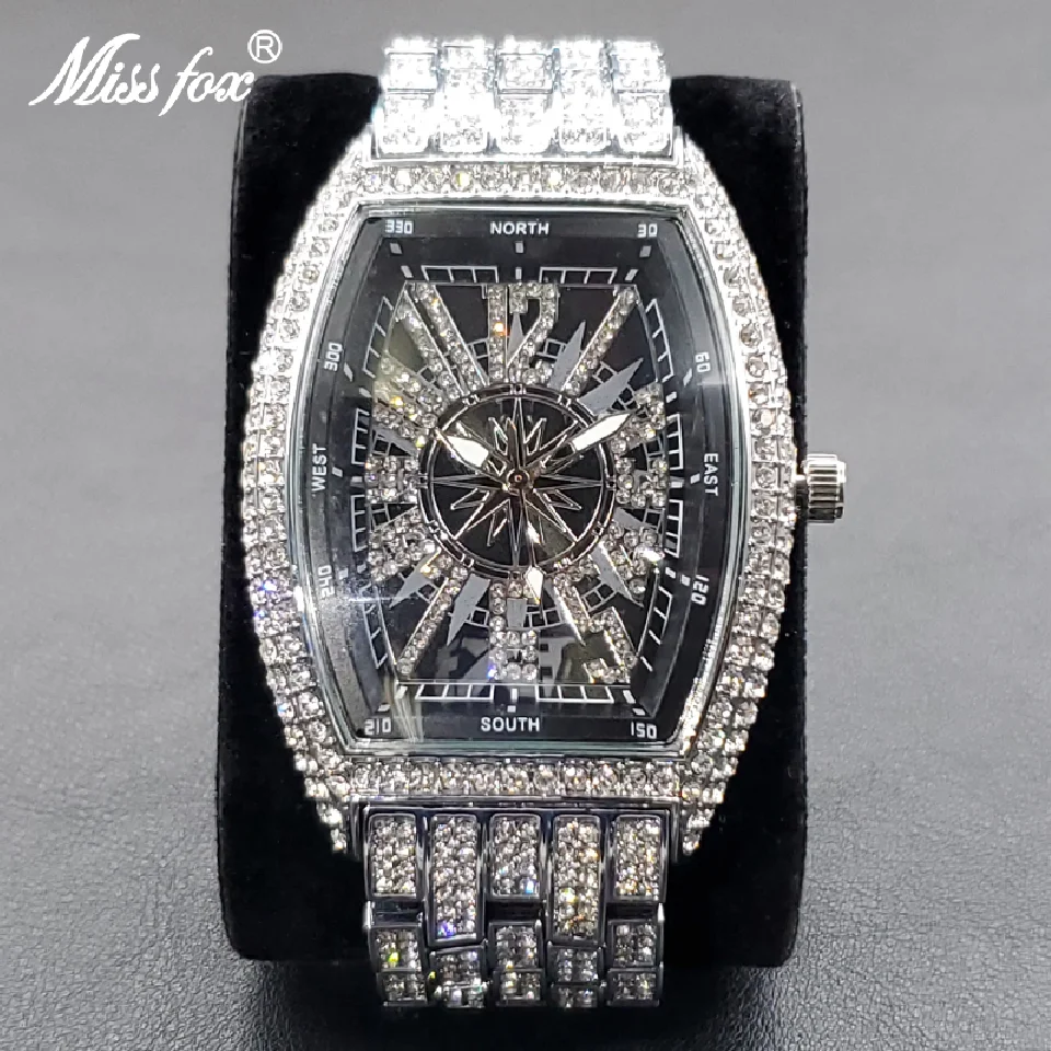 New Luxury Watch For Men Fashion Tonneau Fully Diamond Quartz Watches Waterproof Hip Hop Rapper Iced Out Male Clock Dropshipping
New Luxury Watch For Men Fashion Tonneau Fully Diamond Quartz Watches Waterproof Hip Hop Rapper Iced Out Male Clock Dropshipping