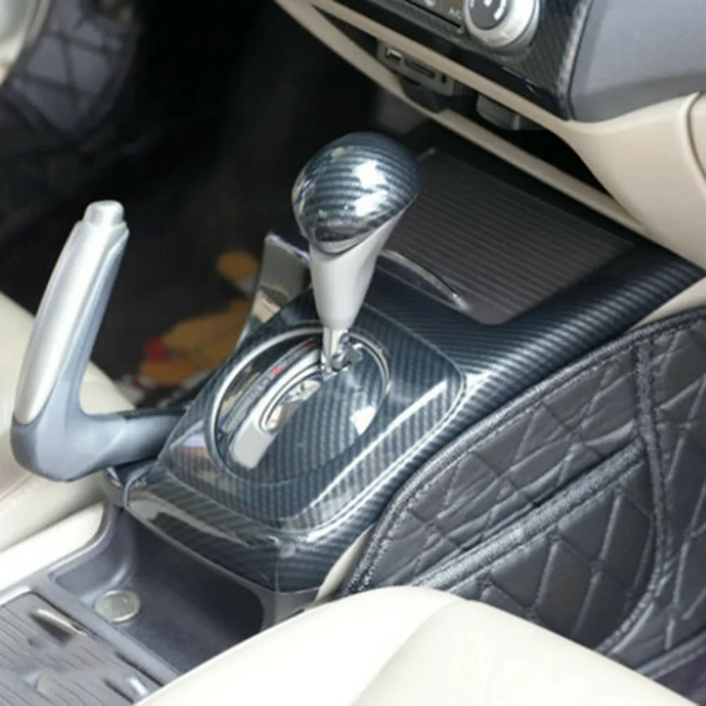 Brand New High Quality Knob Cover Gear Shift Decor Protection ABS Accessories Carbon Fiber Style Replacement Trim
Brand New High Quality Knob Cover Gear Shift Decor Protection ABS Accessories Carbon Fiber Style Replacement Trim