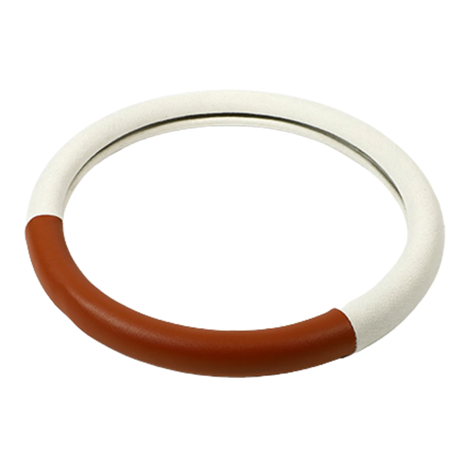 Steering Wheel Cover Women Leather Steering Wheel Cover White And Brown Patchwork Leather Auto Car Steering Wheel Cover 
Steering Wheel Cover Women Leather Steering Wheel Cover White And Brown Patchwork Leather Auto Car Steering Wheel Cover