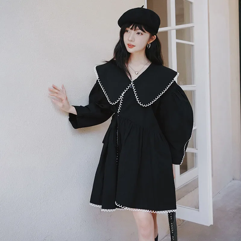 Irregular Black Mixi Mori Mini Dress Summer Female Fairy Long Sleeve Korean Japanese Fashion Type Sweet Kawaii Dresses Clothing
Irregular Black Mixi Mori Mini Dress Summer Female Fairy Long Sleeve Korean Japanese Fashion Type Sweet Kawaii Dresses Clothing