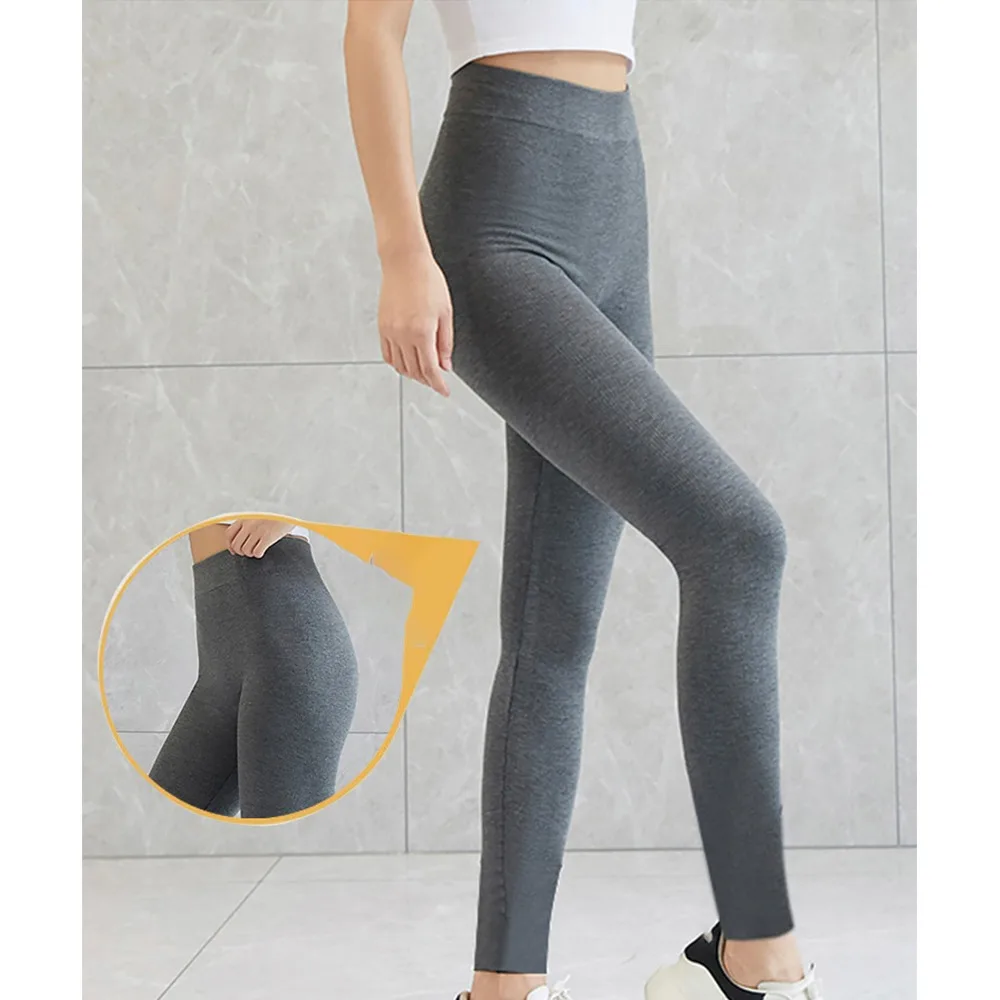 

Threaded Ribbed Leggings Fashion Warm External Penetration Tightening And Hip Lifting Pants Sexy Cotton High Waist Pants Women