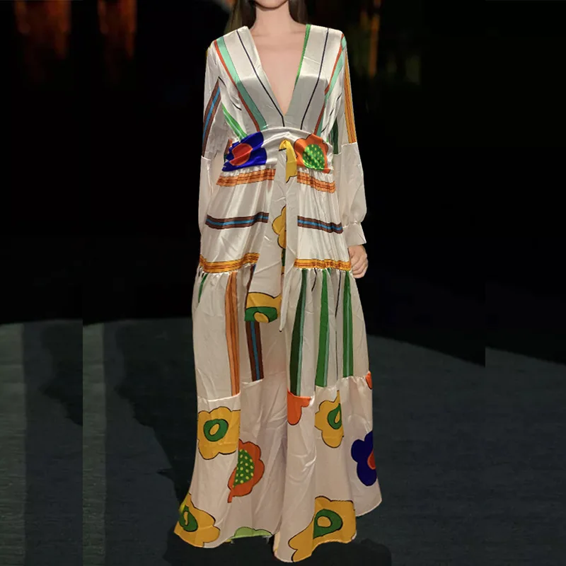 Elegant Party Maxi Dress for Women Fashion V Neck Print 3XL Plus Size Femma Long Sleeve Formal Dress 2022 Summer Ladies Clothes
Elegant Party Maxi Dress for Women Fashion V Neck Print 3XL Plus Size Femma Long Sleeve Formal Dress 2022 Summer Ladies Clothes