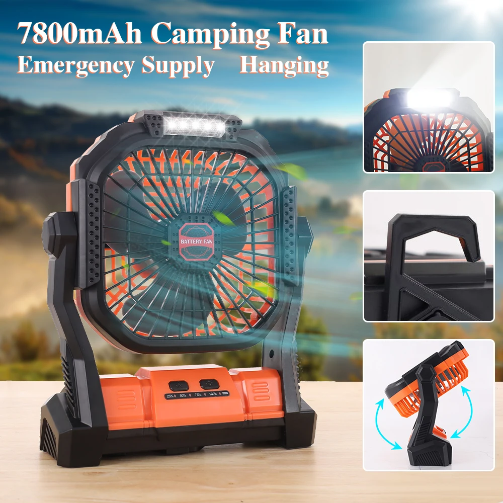 7800mAh Portable Camping Fan Multifunctional Mini Led Light Desktop Cooling Rechargeable Adjustable Speed Lantern USB Outdoor
7800mAh Portable Camping Fan Multifunctional Mini Led Light Desktop Cooling Rechargeable Adjustable Speed Lantern USB Outdoor