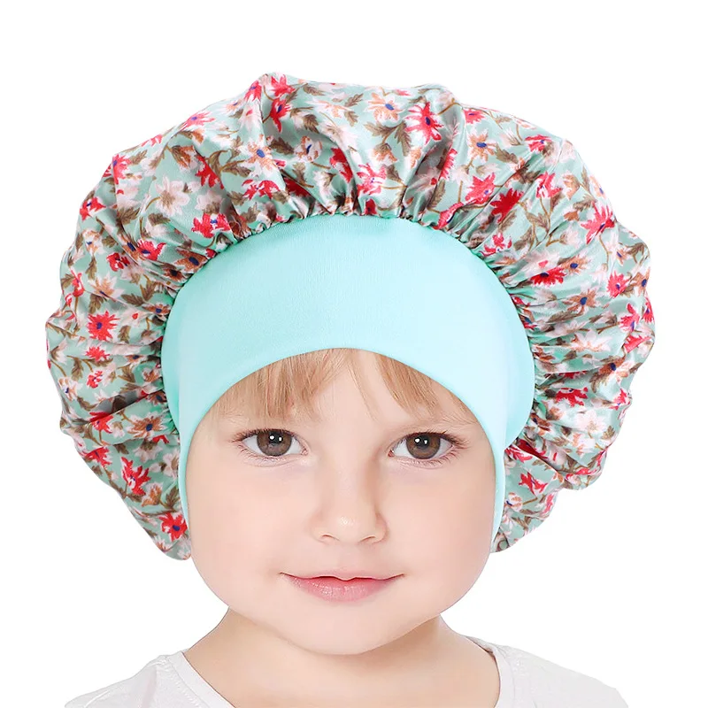 Wide Brim Stretch Print Baby Bandana Hat Children's Satin Bath Cap Cute Sleeping Cap
Wide Brim Stretch Print Baby Bandana Hat Children's Satin Bath Cap Cute Sleeping Cap