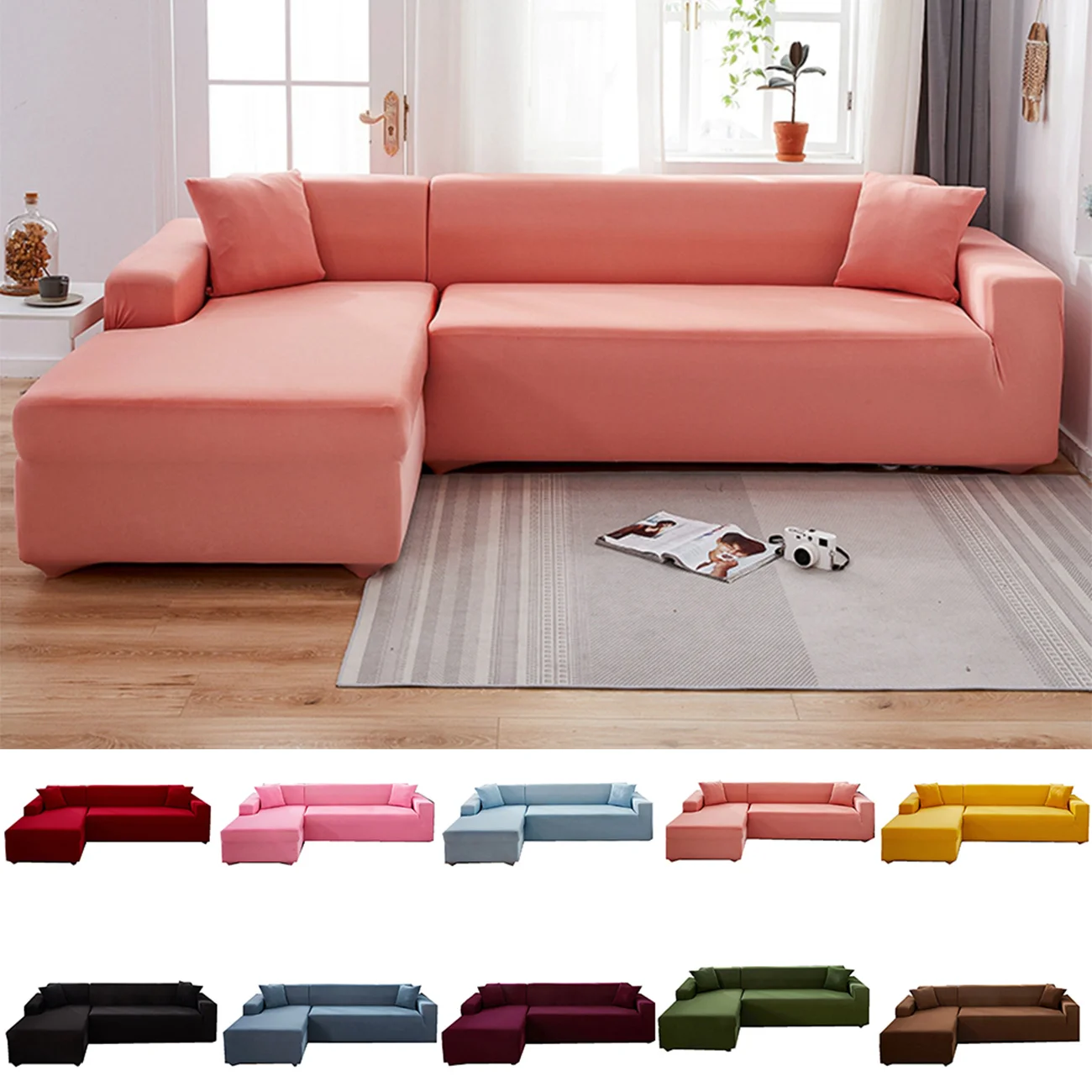 Light Orange Color Elastic Corner Sofa Cover for Living Room 2 3 4 Seater Couch Decorative L Shape Sofa Protection Cover
Light Orange Color Elastic Corner Sofa Cover for Living Room 2 3 4 Seater Couch Decorative L Shape Sofa Protection Cover