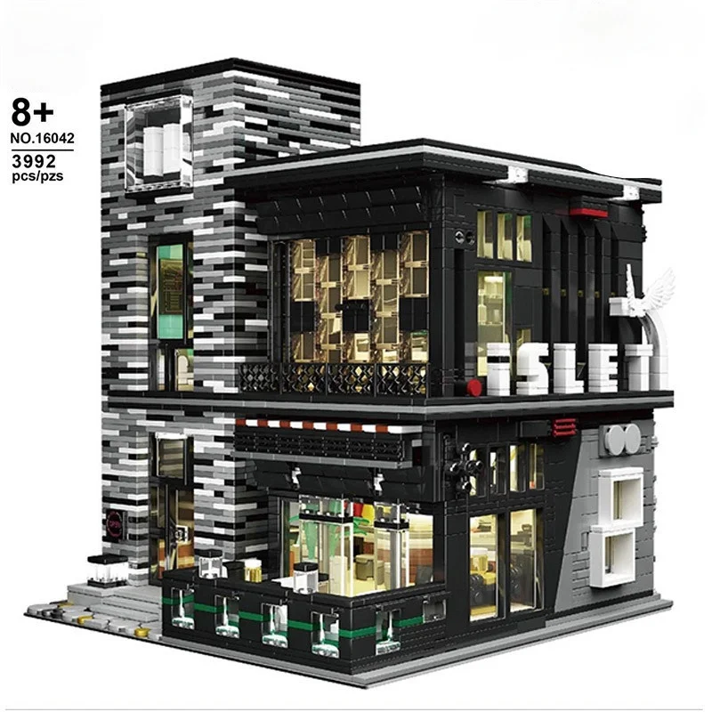 Creative Street View City Bar Lighting Version of Children's Assembling Small Particle Building Block Toys Compatible with Lego
Creative Street View City Bar Lighting Version of Children's Assembling Small Particle Building Block Toys Compatible with Lego