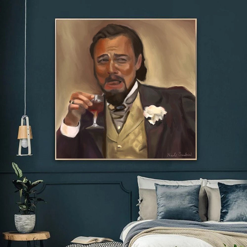 Leonardo DiCaprio Laughing Meme Posters Vintage Classic Wall Art Canvas Painting Print Modular Pictures For Living Room Decor
Leonardo DiCaprio Laughing Meme Posters Vintage Classic Wall Art Canvas Painting Print Modular Pictures For Living Room Decor