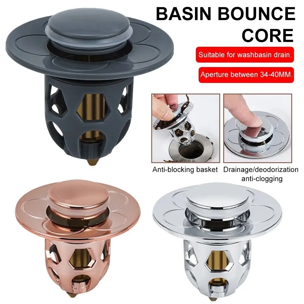 Bathroom Stainless Steel Pop-Up Bounce Core Basin Drain Filter Hair Catcher Shower Sink Strainer Bath Stopper Bathroom Tool
Bathroom Stainless Steel Pop-Up Bounce Core Basin Drain Filter Hair Catcher Shower Sink Strainer Bath Stopper Bathroom Tool