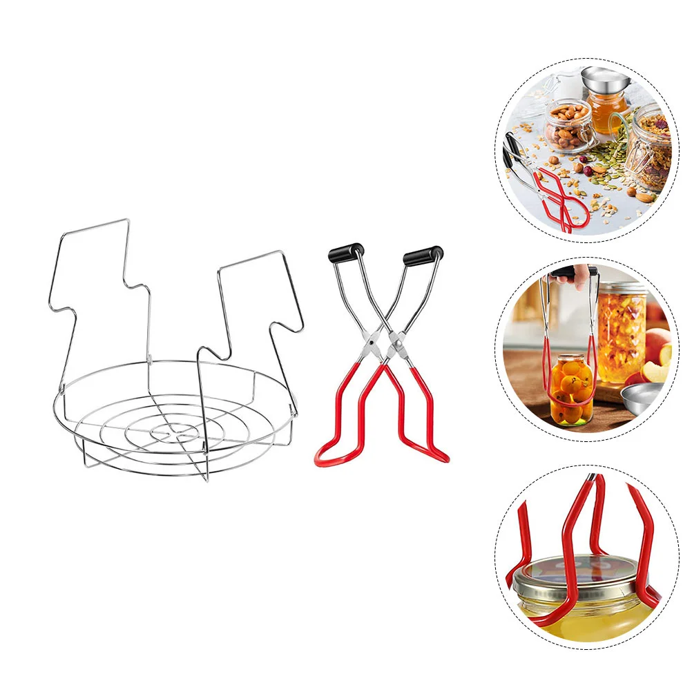 Canning Lifter Holder Open Cans Clip Rack Clamp Jar Tongs Lid Pot Steaming Household Shelves Silicone Glass Storage Kit
Canning Lifter Holder Open Cans Clip Rack Clamp Jar Tongs Lid Pot Steaming Household Shelves Silicone Glass Storage Kit