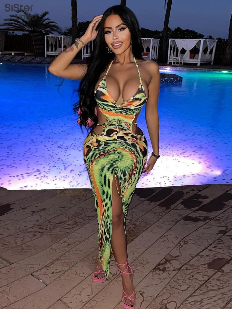 Sisterlinda Aesthetic Hollow Halter Maxi Dress Women Sleeveless Bandage V-neck Backless Bodycon Vacation Midnight Partywear Robe
Sisterlinda Aesthetic Hollow Halter Maxi Dress Women Sleeveless Bandage V-neck Backless Bodycon Vacation Midnight Partywear Robe