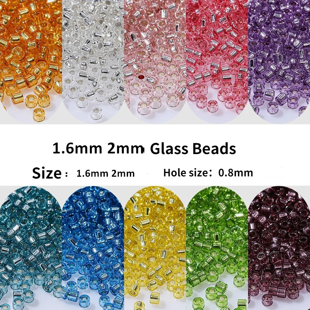 1.6mm 2mm Glass Japanes Beads Silver-Lined Seed Beads Charm for Jewelry Making Necklace Bracelet Diy Supplies Accessories 
1.6mm 2mm Glass Japanes Beads Silver-Lined Seed Beads Charm for Jewelry Making Necklace Bracelet Diy Supplies Accessories