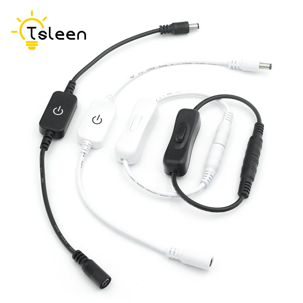 1pc Turn On Off LED Strips DC 12-24V Power Adapter DC plug with Cable 5.5x2.1mm 2 Types DC power Switch Connector Inline Cable
1pc Turn On Off LED Strips DC 12-24V Power Adapter DC plug with Cable 5.5x2.1mm 2 Types DC power Switch Connector Inline Cable