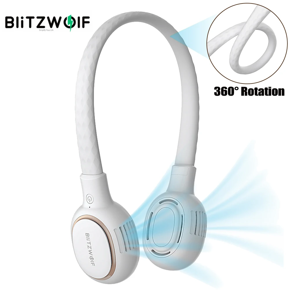 BlitzWolf Neckband Fan USB Rechargeable Mini Portable Fan Air Conditioner Air Cooler Cooling Fan Neck Fan 1800mAh Ventilador
BlitzWolf Neckband Fan USB Rechargeable Mini Portable Fan Air Conditioner Air Cooler Cooling Fan Neck Fan 1800mAh Ventilador
