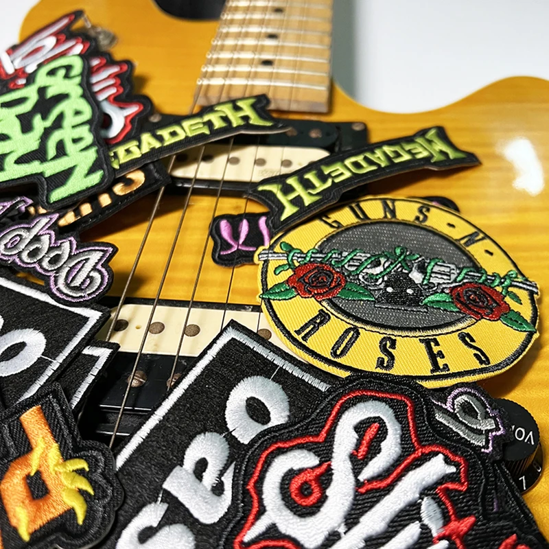 Guitar Rock band Heavy Metal Band banner Patch Badges Sewing Iron On Badge Clothes Garment Apparel Accessories
Guitar Rock band Heavy Metal Band banner Patch Badges Sewing Iron On Badge Clothes Garment Apparel Accessories