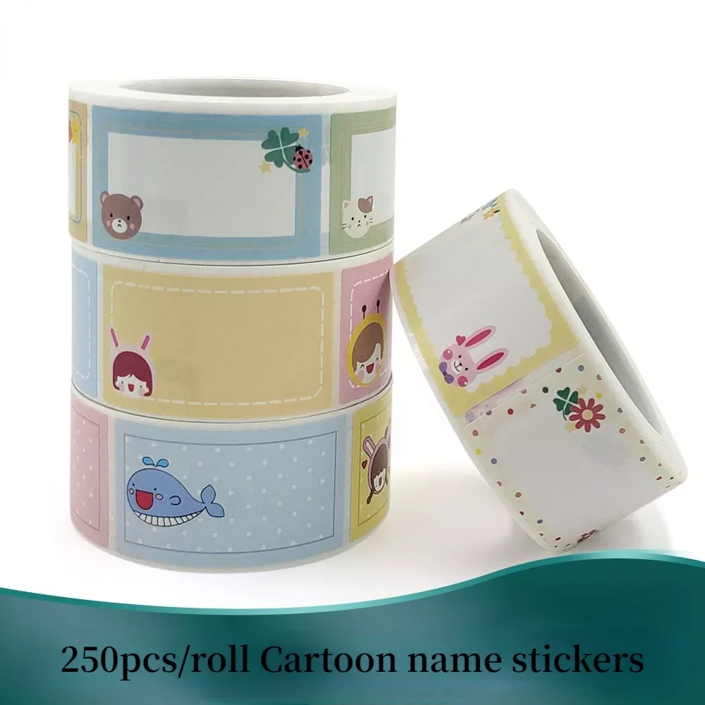 250pcs/roll Personalized Name Stickers Cartoon Girl Boy Sticker Stationery Differentiated Label for Students School Supplies
250pcs/roll Personalized Name Stickers Cartoon Girl Boy Sticker Stationery Differentiated Label for Students School Supplies