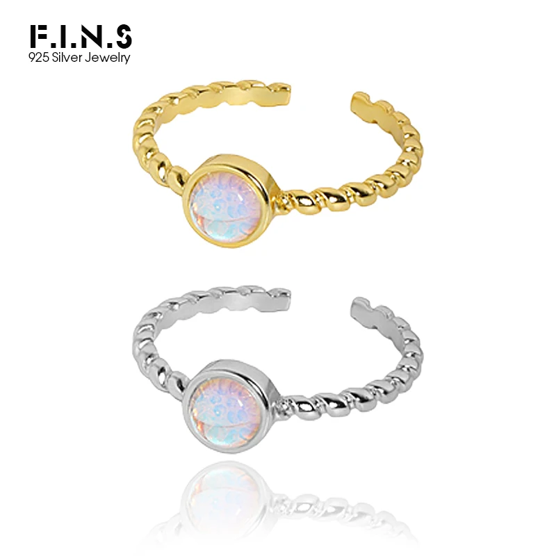 F.I.N.S Korean Original Design Minimalist Twist S925 Sterling Silver Open Finger Rings Luxury Moonstone Slim Fine Ring for Women
F.I.N.S Korean Original Design Minimalist Twist S925 Sterling Silver Open Finger Rings Luxury Moonstone Slim Fine Ring for Women