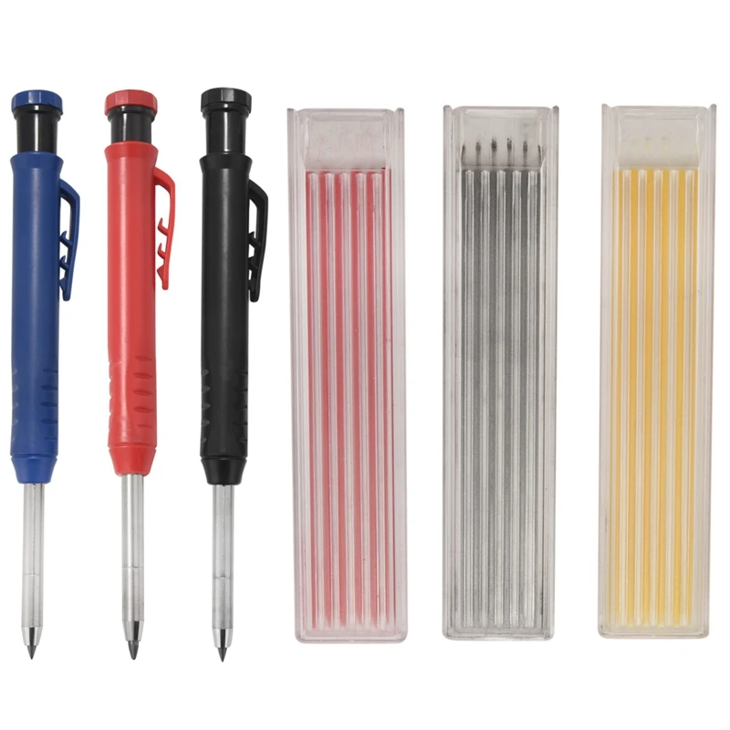 Solid Woodworking Pencil Set, Built-In Sharpener For Construction, Deep Hole Mechanical Marker
Solid Woodworking Pencil Set, Built-In Sharpener For Construction, Deep Hole Mechanical Marker