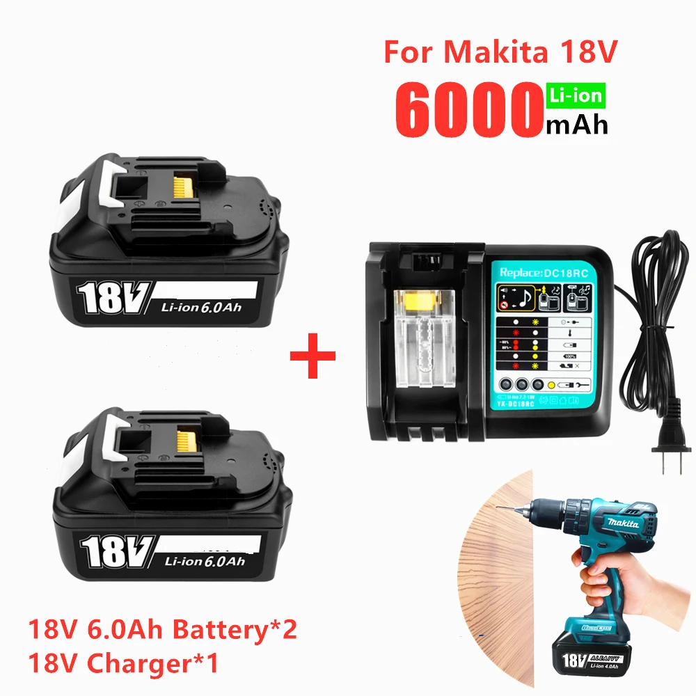 Аккумуляторная батарея BL1860, 18 в, 6000 мАч, литий-ионная батарея для Makita 18 в, 6 Ач, BL1850, BL1880, BL1860B, LXT400
Аккумуляторная батарея BL1860, 18 в, 6000 мАч, литий-ионная батарея для Makita 18 в, 6 Ач, BL1850, BL1880, BL1860B, LXT400