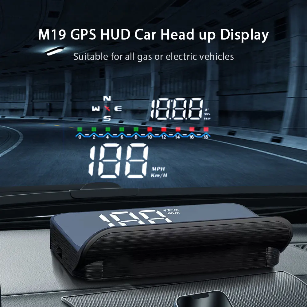 M19 GPS HUD Car Head Up Display Digital Speedometer Time Display Driving Distance Speeding Tips Car Electronic Fits All Cars
M19 GPS HUD Car Head Up Display Digital Speedometer Time Display Driving Distance Speeding Tips Car Electronic Fits All Cars