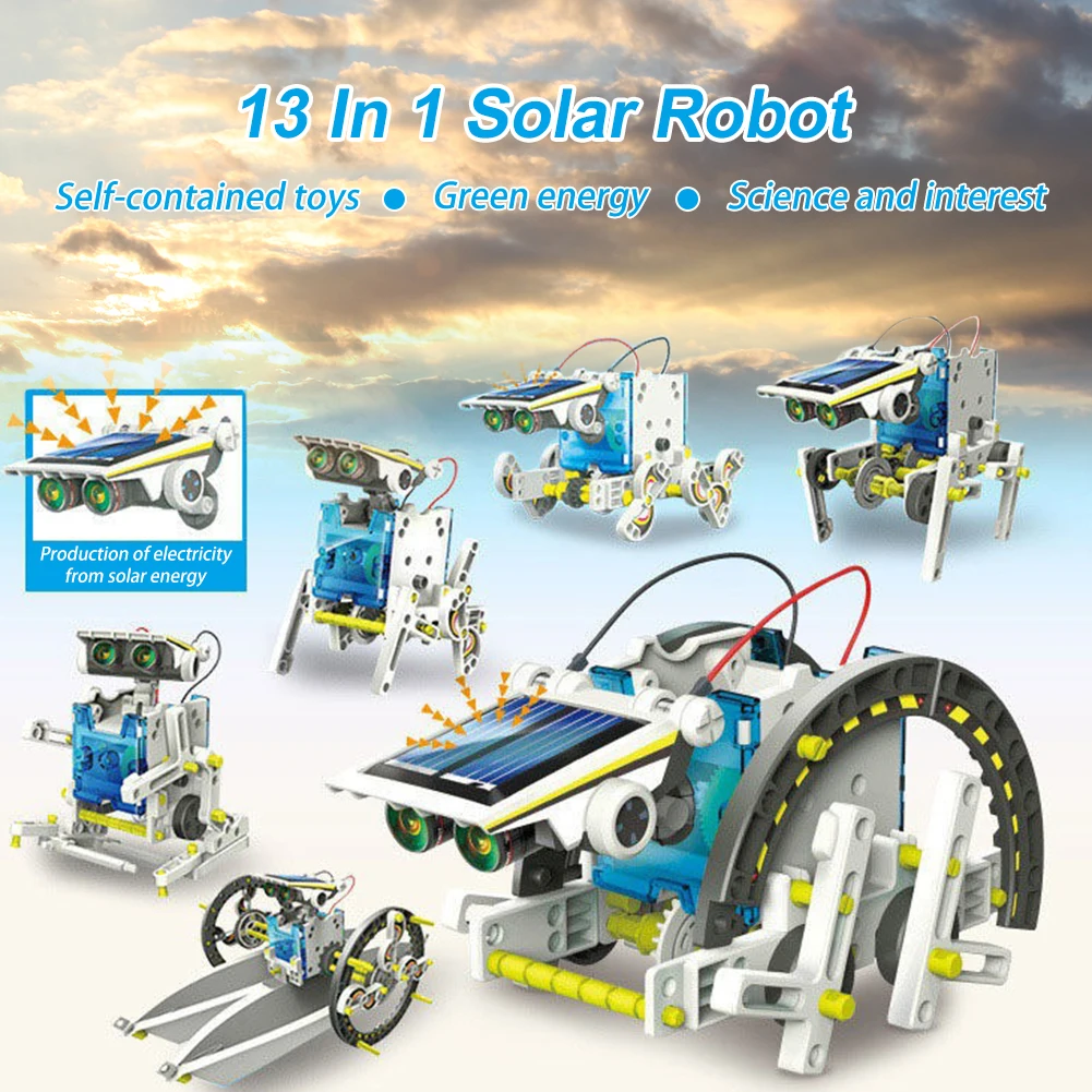 Робот-трансформер «сделай сам» на солнечной батарее, 13 в 1
Робот-трансформер «сделай сам» на солнечной батарее, 13 в 1