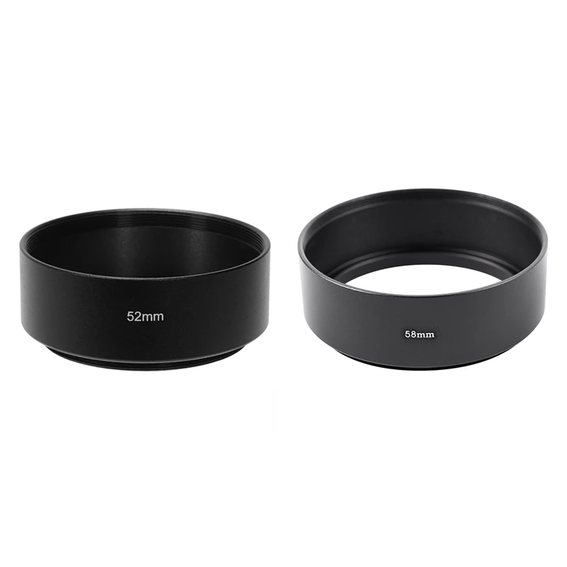 2 шт. стандартная металлическая бленда для объектива для Canon Nikon Pentax Sony Olympus, 52 мм и 58 мм
2 шт. стандартная металлическая бленда для объектива для Canon Nikon Pentax Sony Olympus, 52 мм и 58 мм