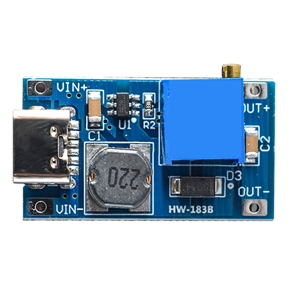 1PC MT3608 DC-DC Adjustable Boost Module 2A Boost Plate Step Up Module with/without MICRO USB Type-C 2V-24V to 5V 9V 12V 24V
1PC MT3608 DC-DC Adjustable Boost Module 2A Boost Plate Step Up Module with/without MICRO USB Type-C 2V-24V to 5V 9V 12V 24V