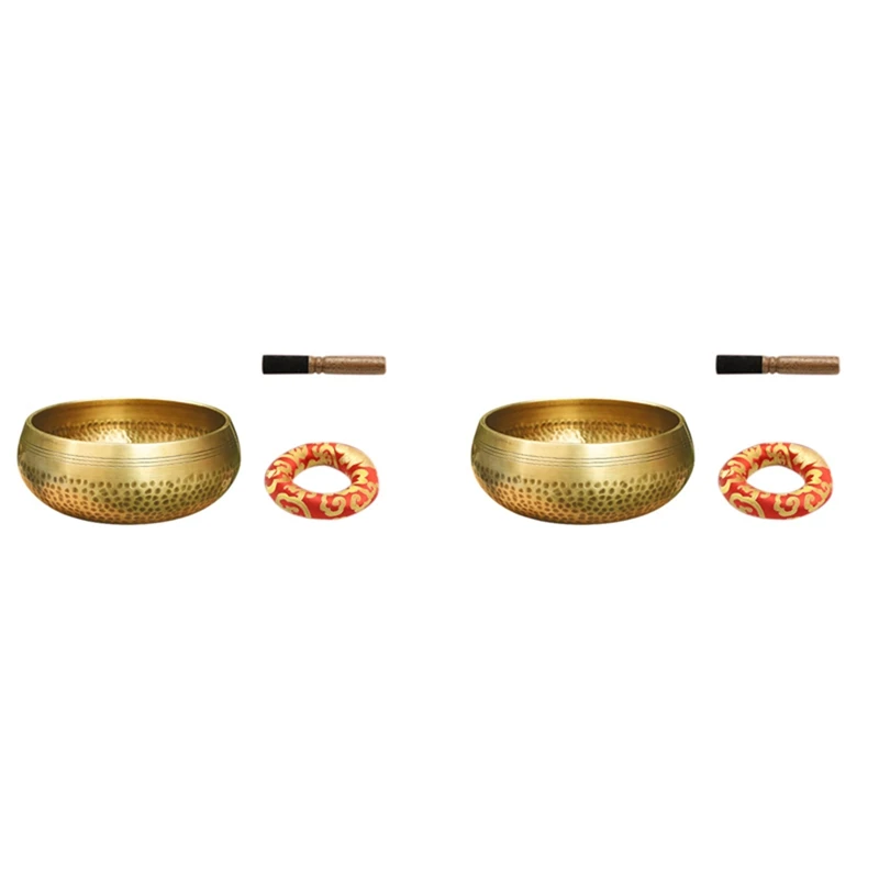 2X Nepal Handmade Copper Tibetan Bowl Yoga Meditation Chanting And Buddhist Music Bowl
2X Nepal Handmade Copper Tibetan Bowl Yoga Meditation Chanting And Buddhist Music Bowl