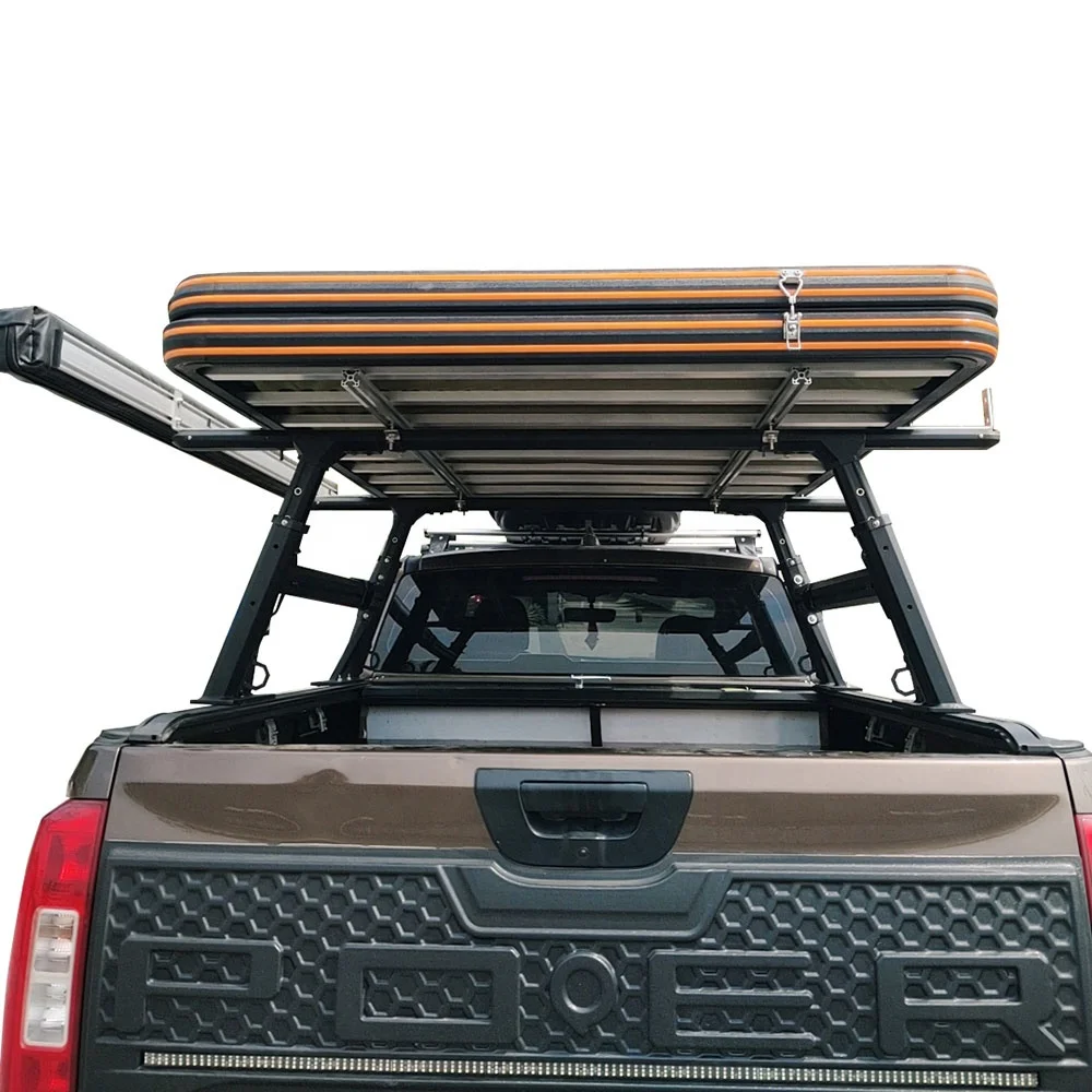 

Universal Aluminum Adjustable 4x4 Pickup Truck Bed Ladder Rack Roll Bar Ute Tub Rack Frame Accessories For Dodge Ram 1500