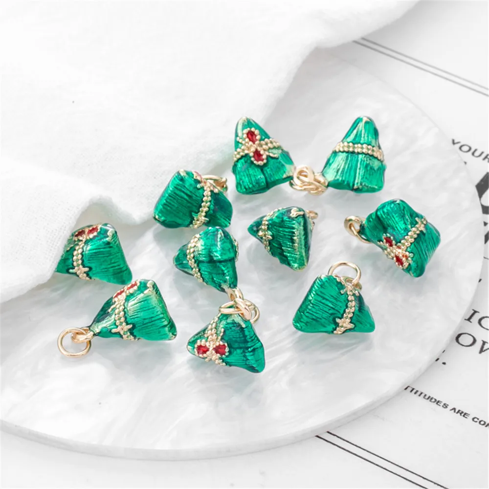 14K gold wrapped color dripping oil green zongzi Pendant 10*14mm manual DIY Pendant Bracelet Necklace Pendant
14K gold wrapped color dripping oil green zongzi Pendant 10*14mm manual DIY Pendant Bracelet Necklace Pendant